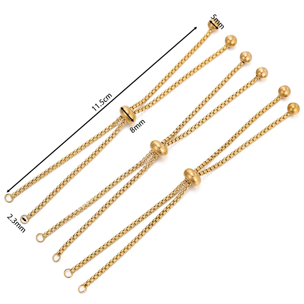Silver Tone Expandable Bracelet Extender 3 Pack
