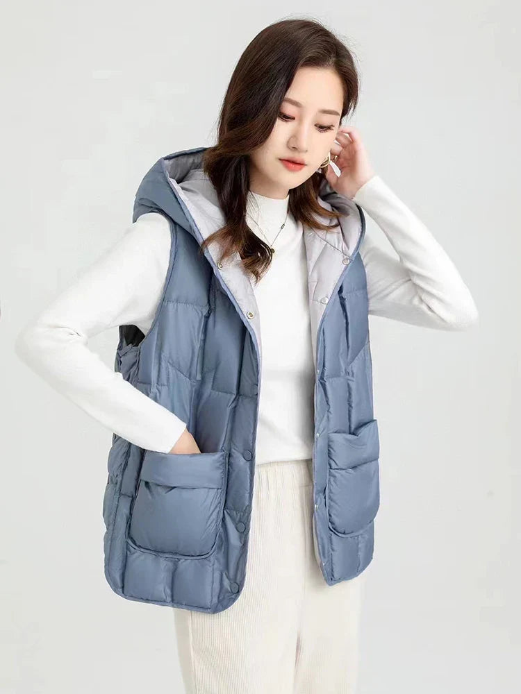 Warm Women's Puffy Down Vest