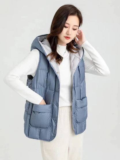 Warm Women's Puffy Down Vest