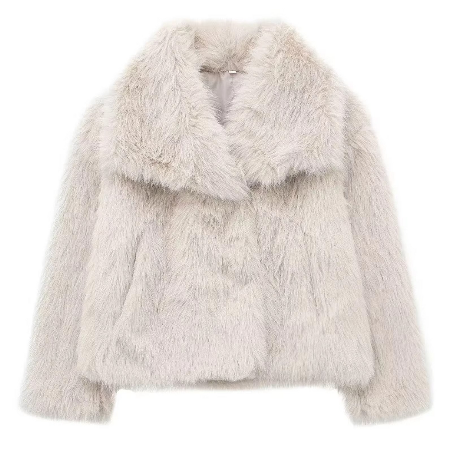 Luxurious Faux Fur Winter Coat, Soft Long Sleeve Jacket