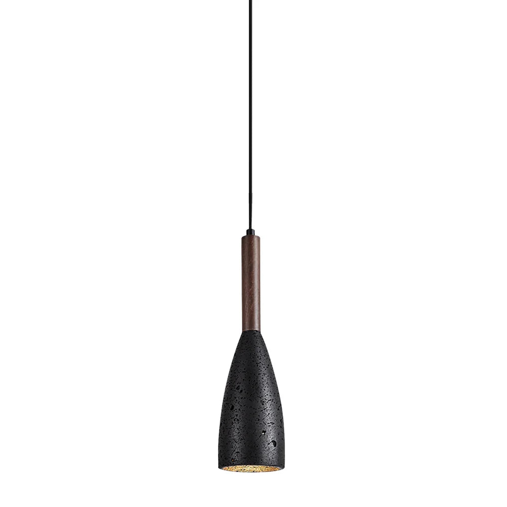 Natural Wood Pendant Bedside Table Lamp