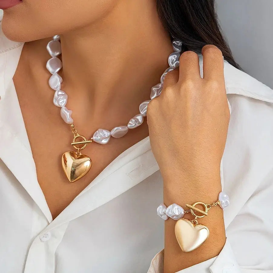 Classic White Pearl Necklace Set - EasyApparels