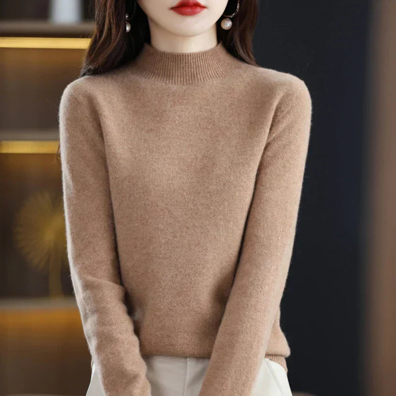 Soft Women's Premium Cashmere Turtle Neck Sweater