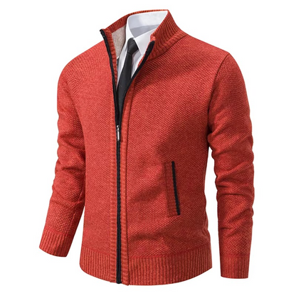 Cozy Fleece Lined Zip Up Cardigan Jacket