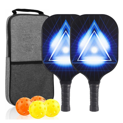 Portable Pickleball Paddle Set with Balls and Bag