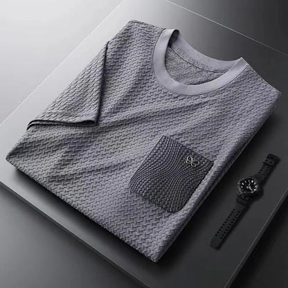 Textured Waffle Pattern Shirt - Vossary