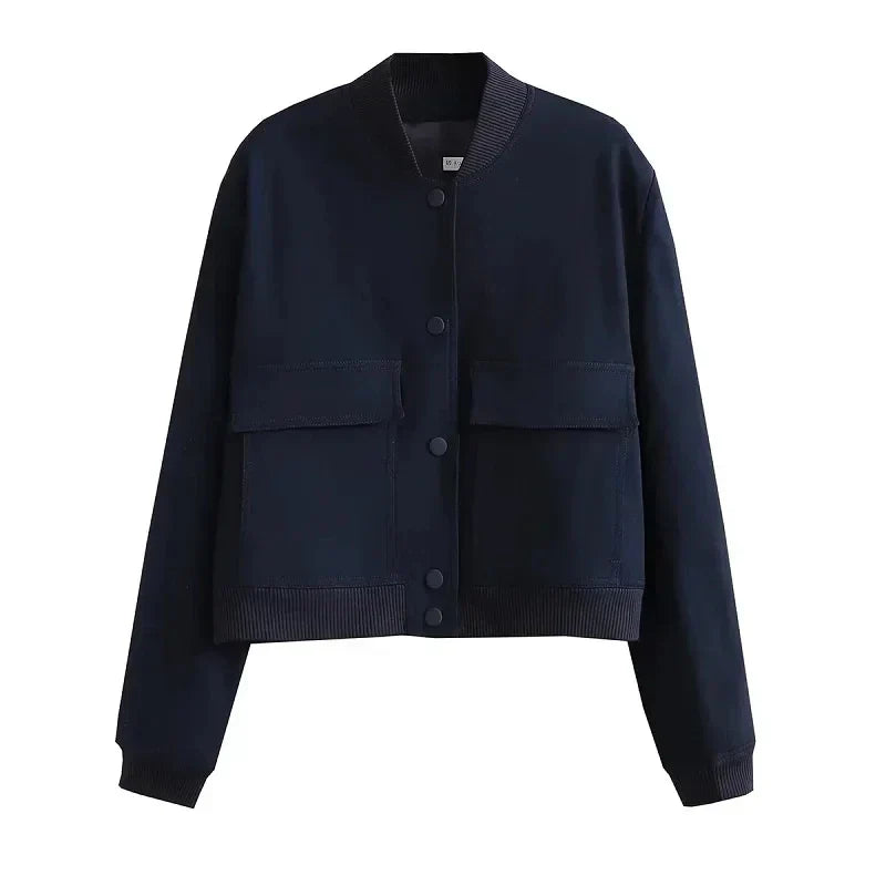 Fashionable Women's Short Bomber Jacket