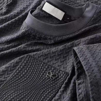 Textured Waffle Pattern Shirt