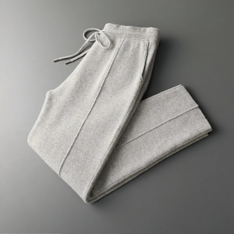Comfortable Casual Drawstring Waist Trousers