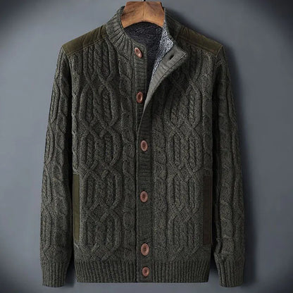 Classic Crew Neck Button Cardigan Sweater