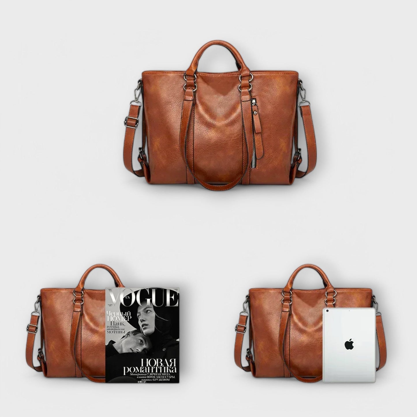 Big Genuine Leather Tote Bag