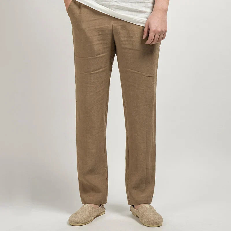 Lightweight Linen Pants for Men Straight Leg Style