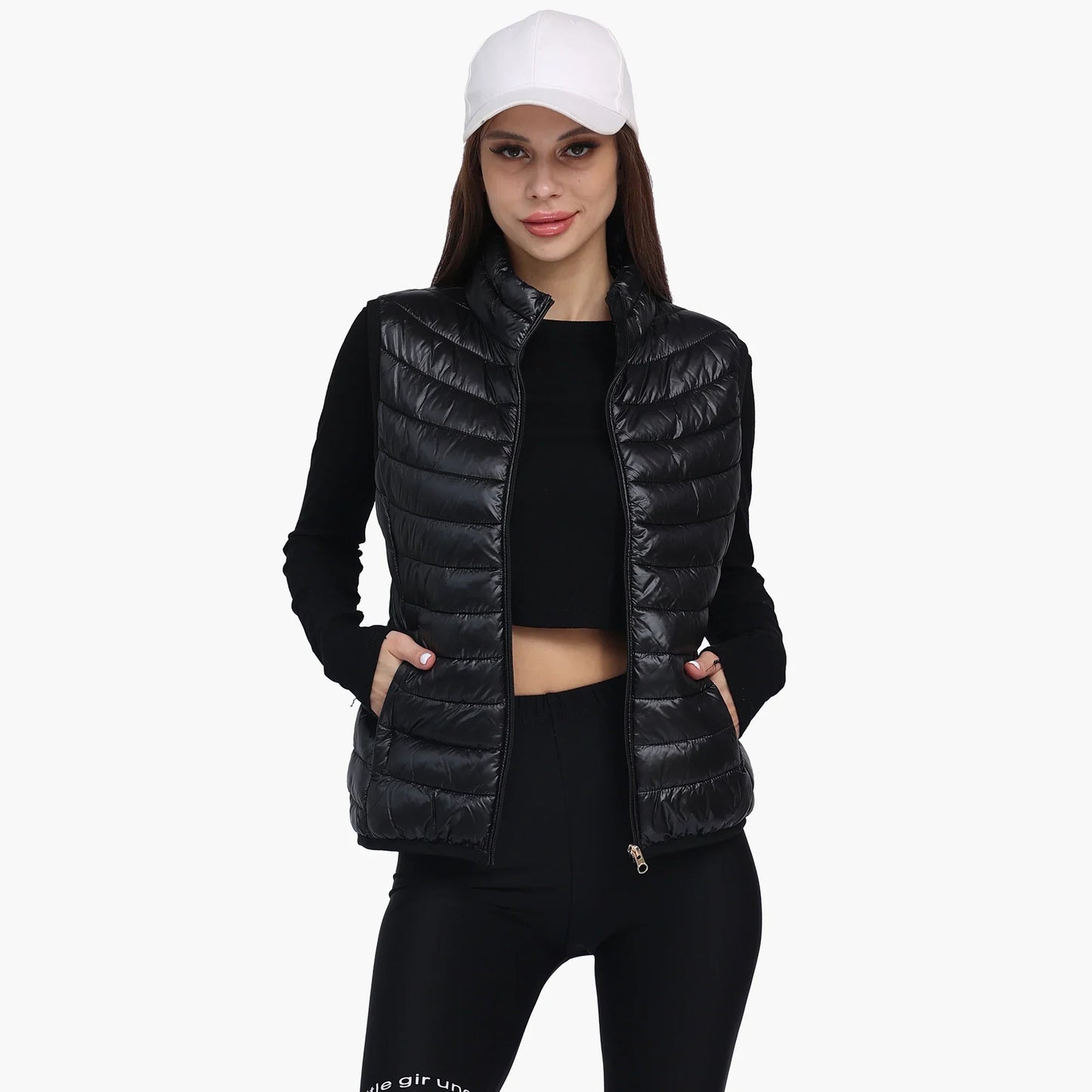 Warm Slim Fit Women's Puffer Gilet - Luxicro