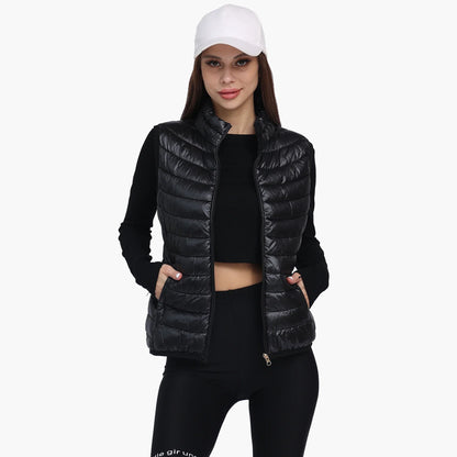 Warm Slim Fit Women's Puffer Gilet - Luxicro