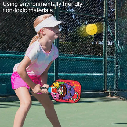 Fun Kids Pickleball Racket Set with 2 Balls - Luxicro