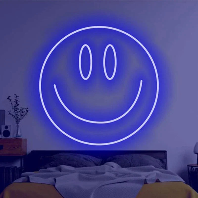 Colorful LED Smiley Face Wall Light USB Powered