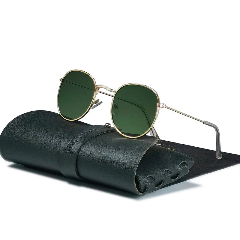 Classic Aviator Metal Sunglasses with UV Protection