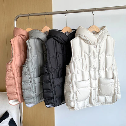 Warm Women's Puffy Down Vest - Luxicro