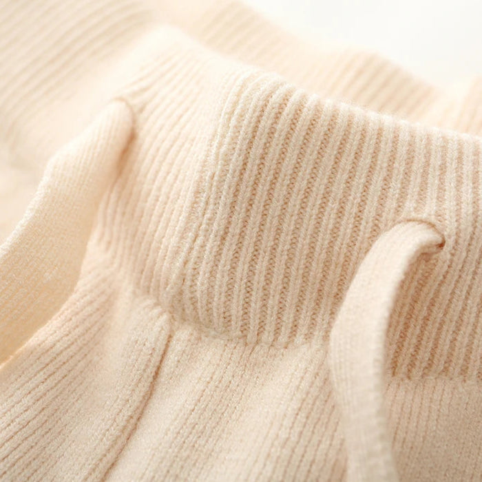 Comfortable Elastic Waist Knit Pants