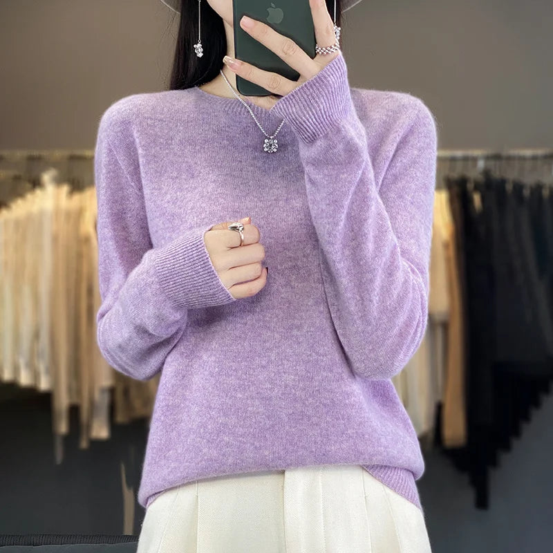 Soft Merino Wool Crew Neck Sweater