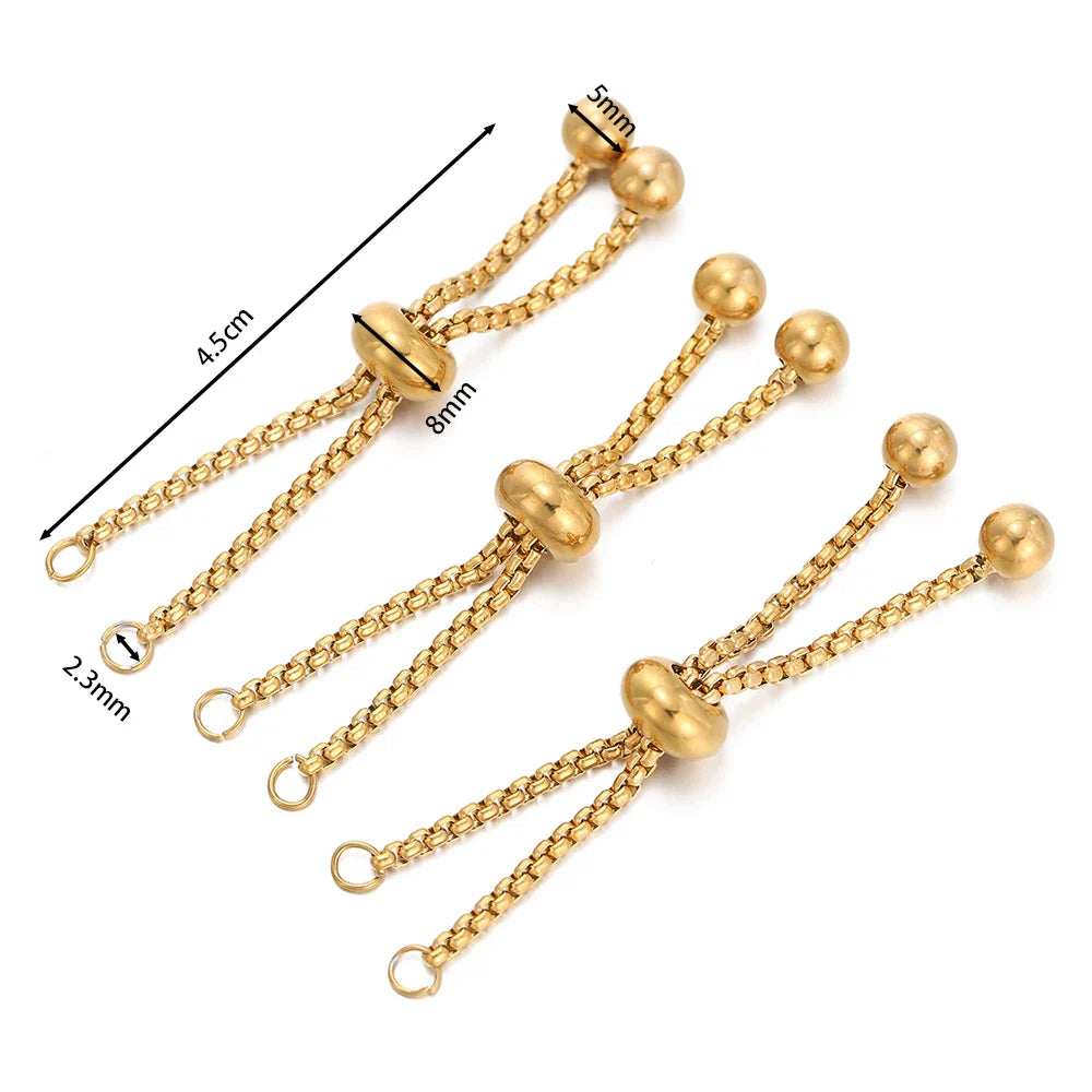 Silver Tone Expandable Bracelet Extender 3 Pack