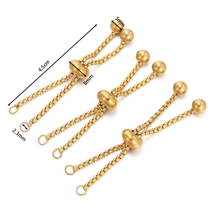 Silver Tone Expandable Bracelet Extender 3 Pack