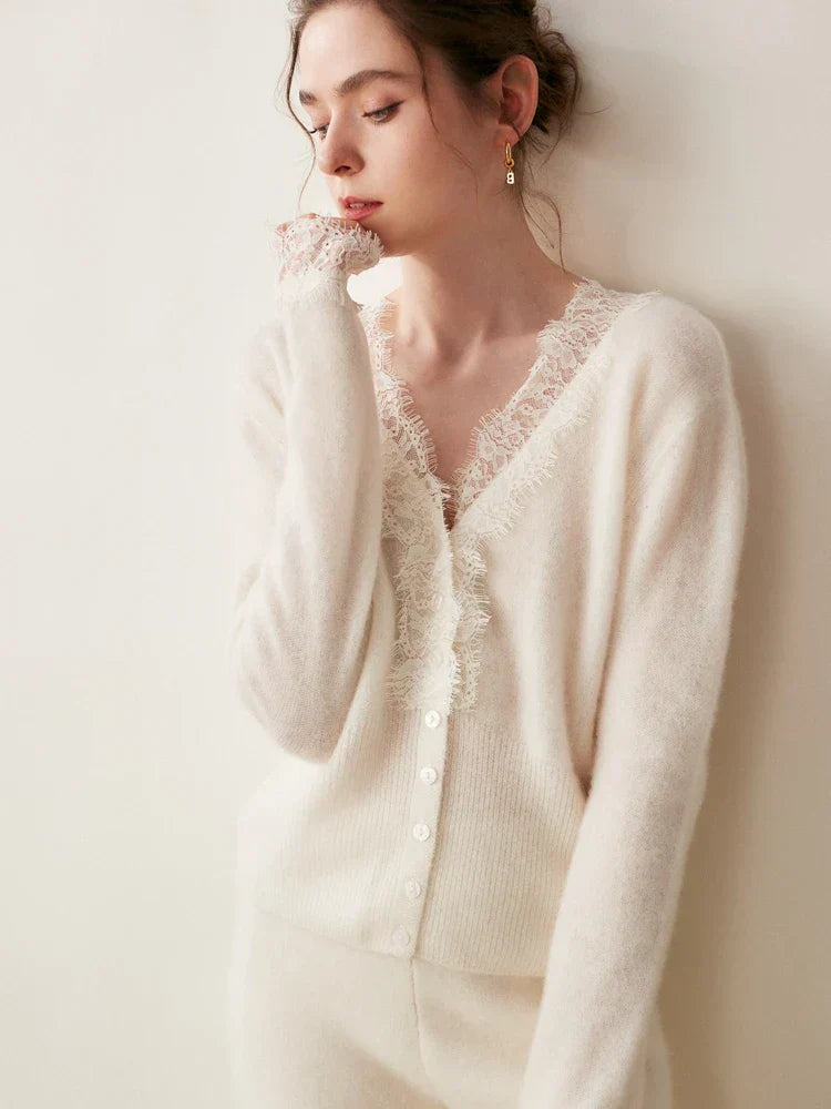 Women's Fit Lace Cardigan Sweater