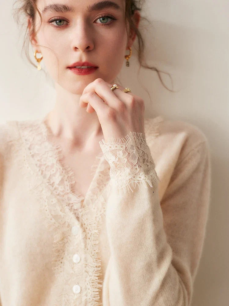 Women's Fit Lace Cardigan Sweater