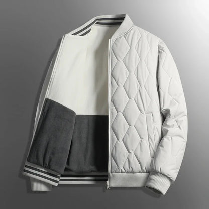 Warm Reversible Quilted Bomber Jacket - EasyApparels