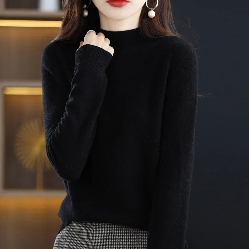 Soft Women's Premium Cashmere Turtle Neck Sweater