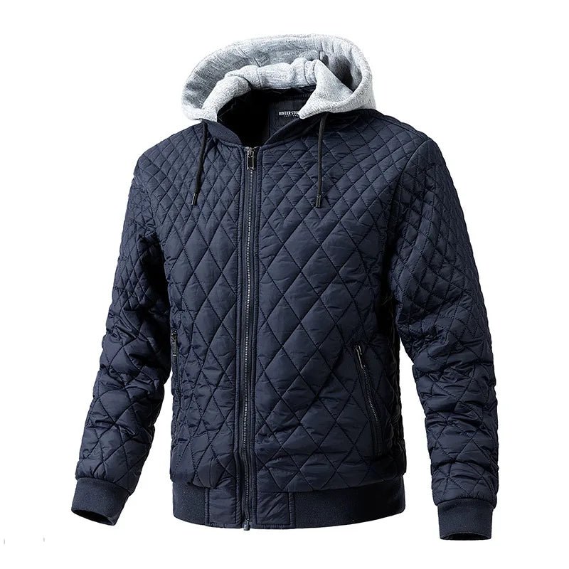 Warm Padded Hooded Bomber Jacket