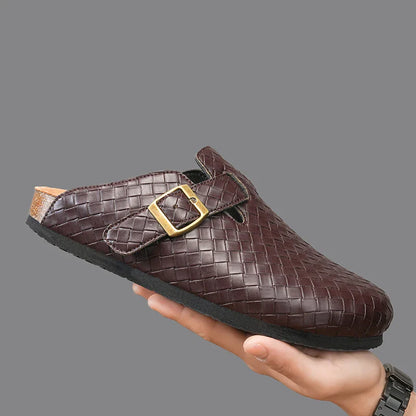 Comfortable Earthy Brown Wooden Clogs
