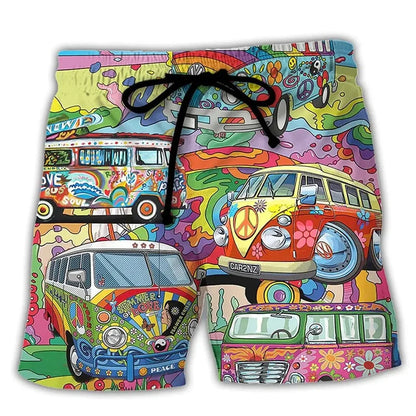 Vibrant Men's Beach Shorts