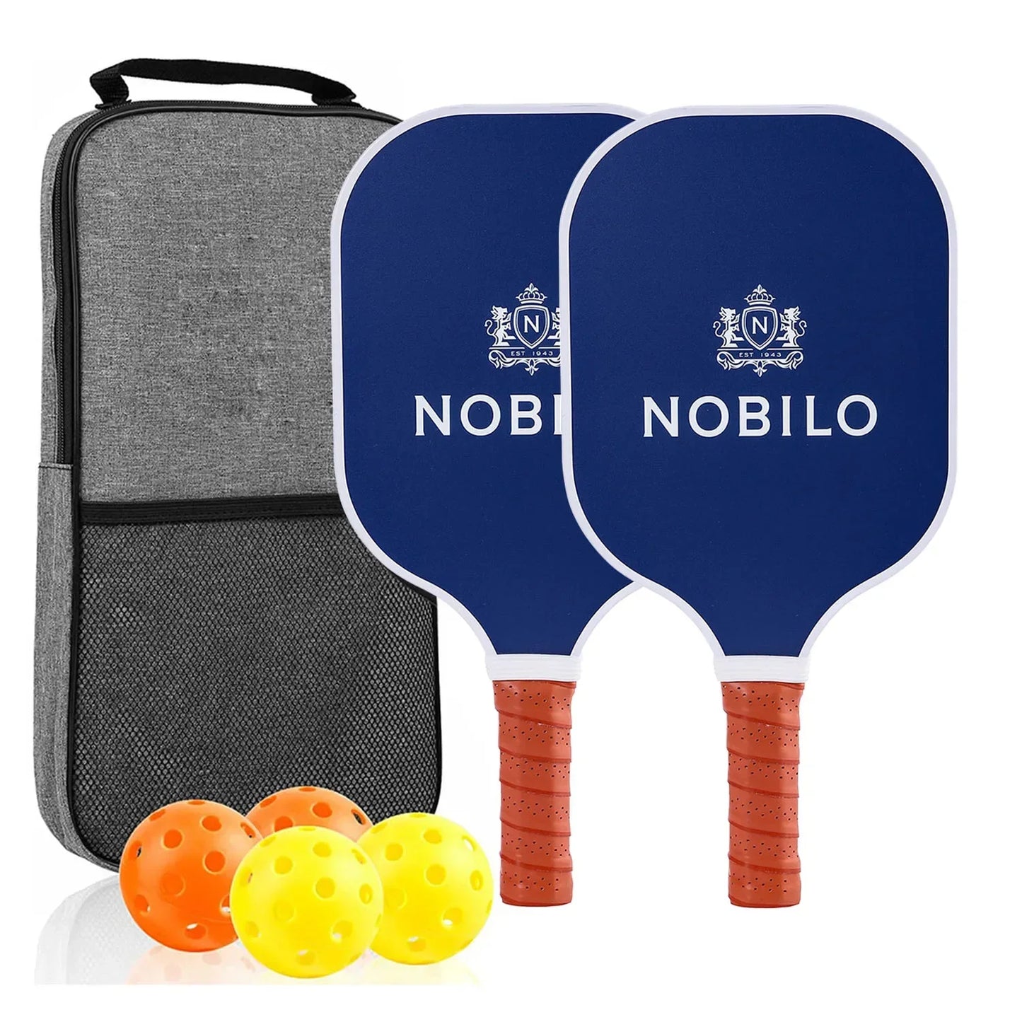 Portable Pickleball Paddle Set with Balls and Bag