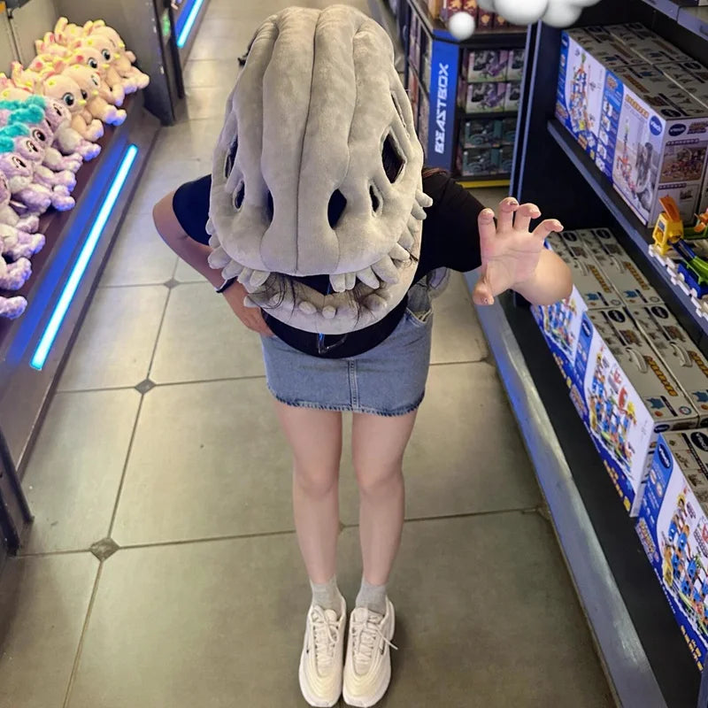 Spooky Dino Skull Soft Costume Hat