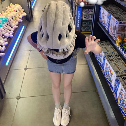 Spooky Dino Skull Soft Costume Hat
