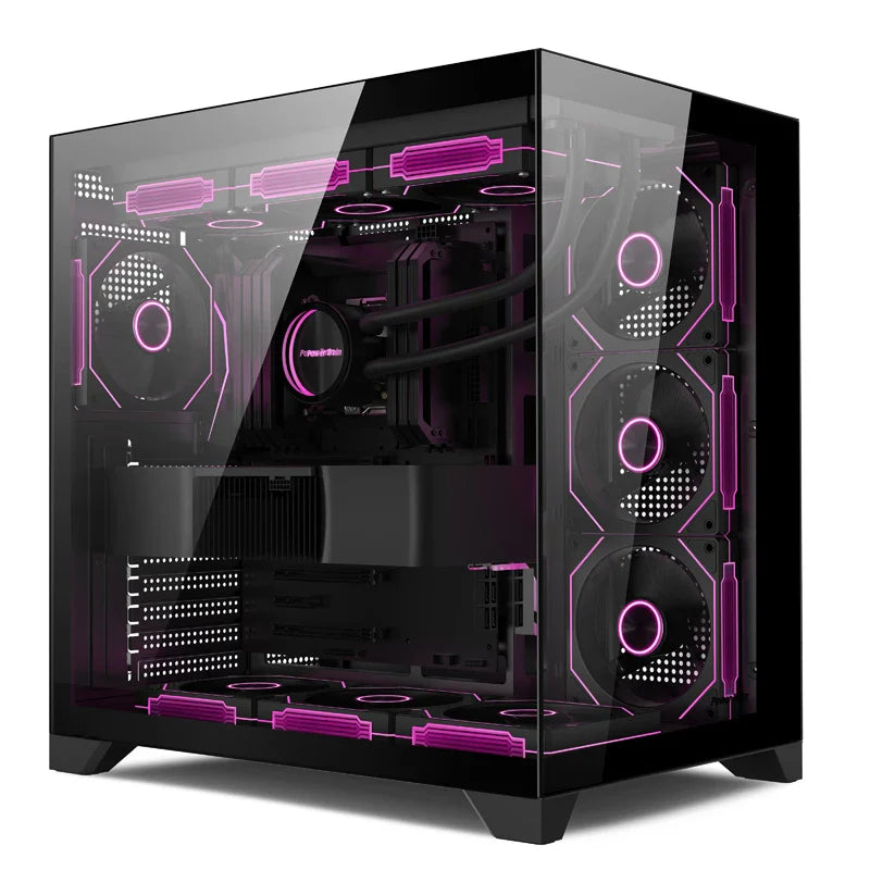 High Performance Gaming PC Case with Dual Glass Panels - Luxicro