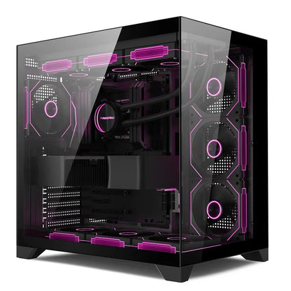 High Performance Gaming PC Case with Dual Glass Panels - Luxicro