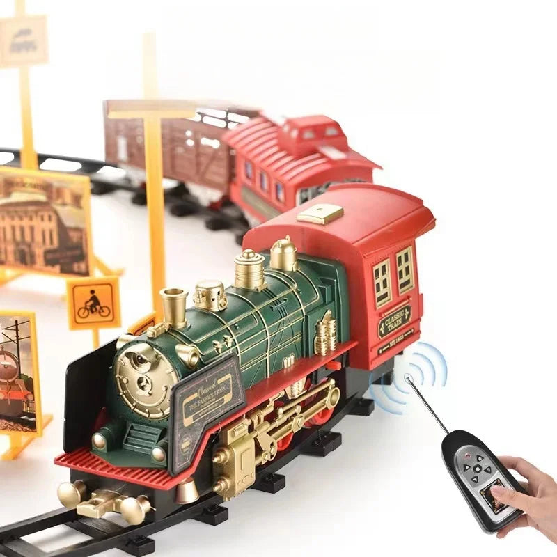 Classic Toy Train Set with Lights and Sounds - Luxicro