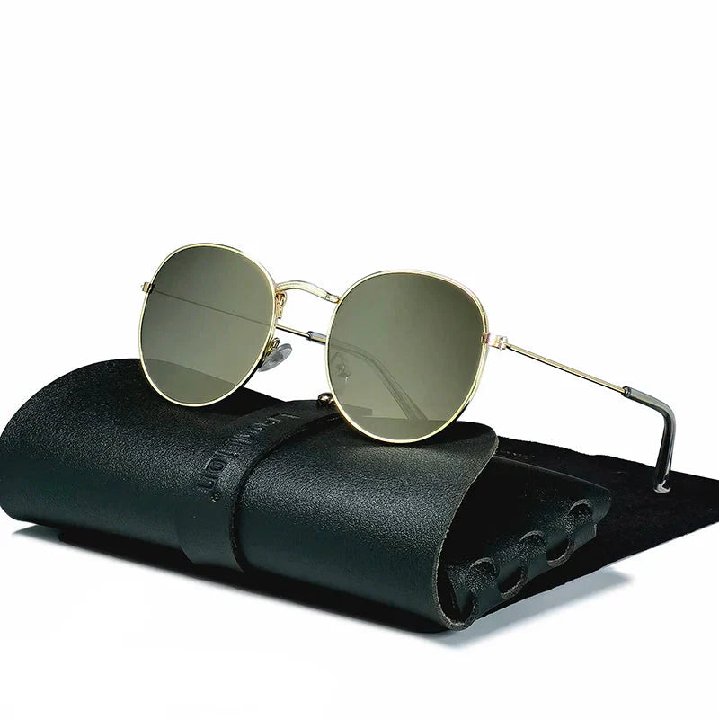 Classic Aviator Metal Sunglasses with UV Protection