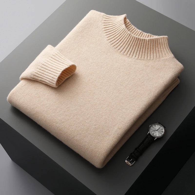 Warm Crew Neck Wool Sweater - Vossary
