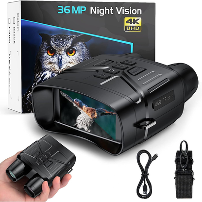 HD Night Vision Binoculars 5x Zoom Outdoor Wildlife Viewing - Luxicro