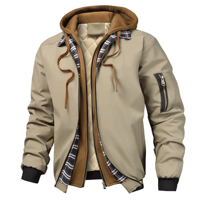Casual Quilted Zip Up Bomber Jacket