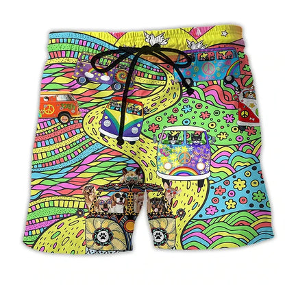 Vibrant Men's Beach Shorts