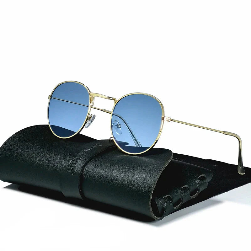 Classic Aviator Metal Sunglasses with UV Protection
