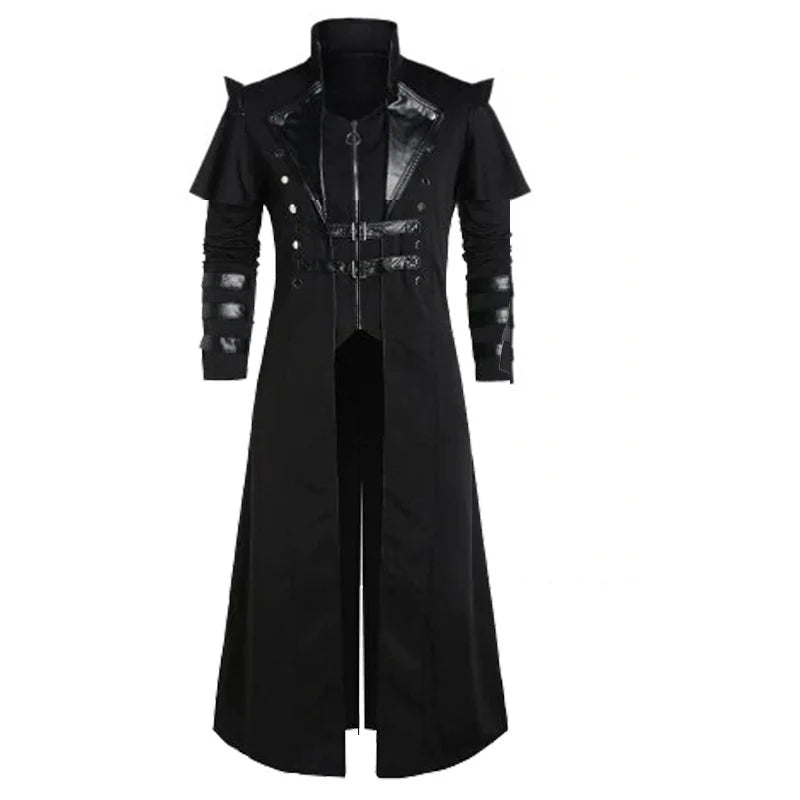 Dark Vintage Pirate Leather Jacket for Men