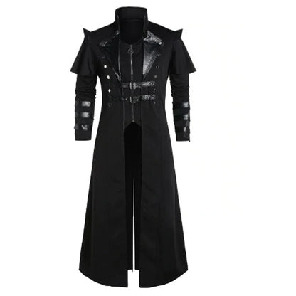 Dark Vintage Pirate Leather Jacket for Men