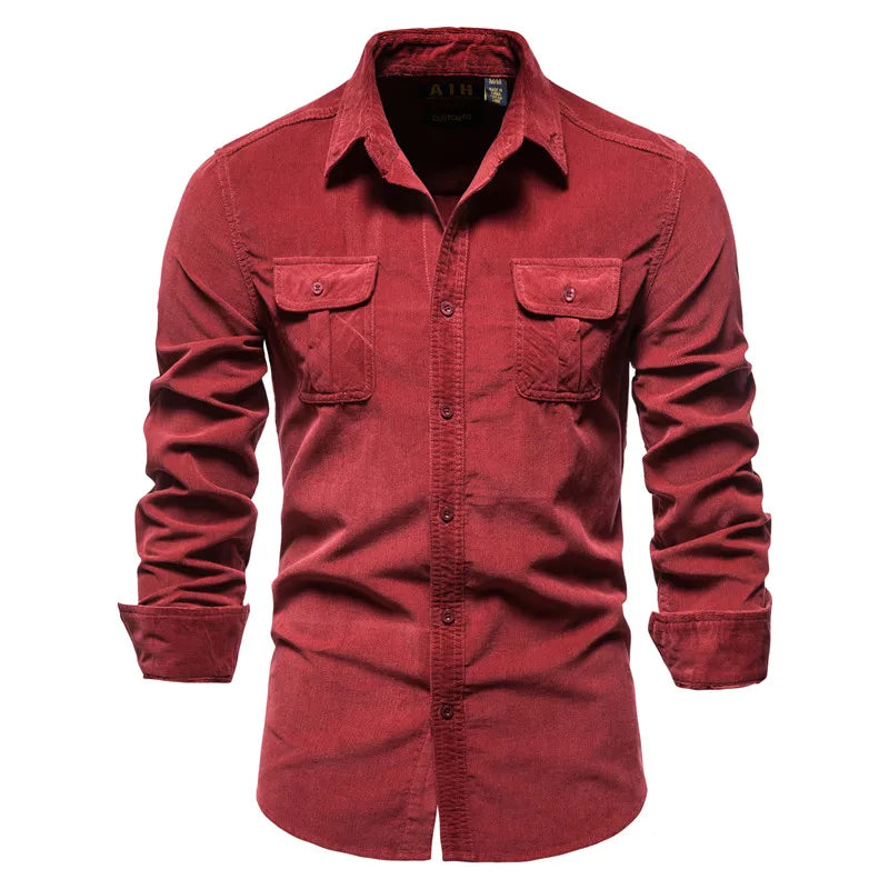 Warm Men's Plaid Flannel Work Shirt
