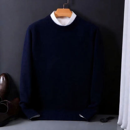 Large Soft Cashmere Crew Neck Sweater for Men