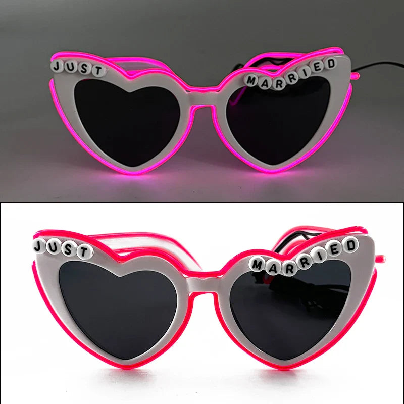 Fun Bride Flashing Heart Shades